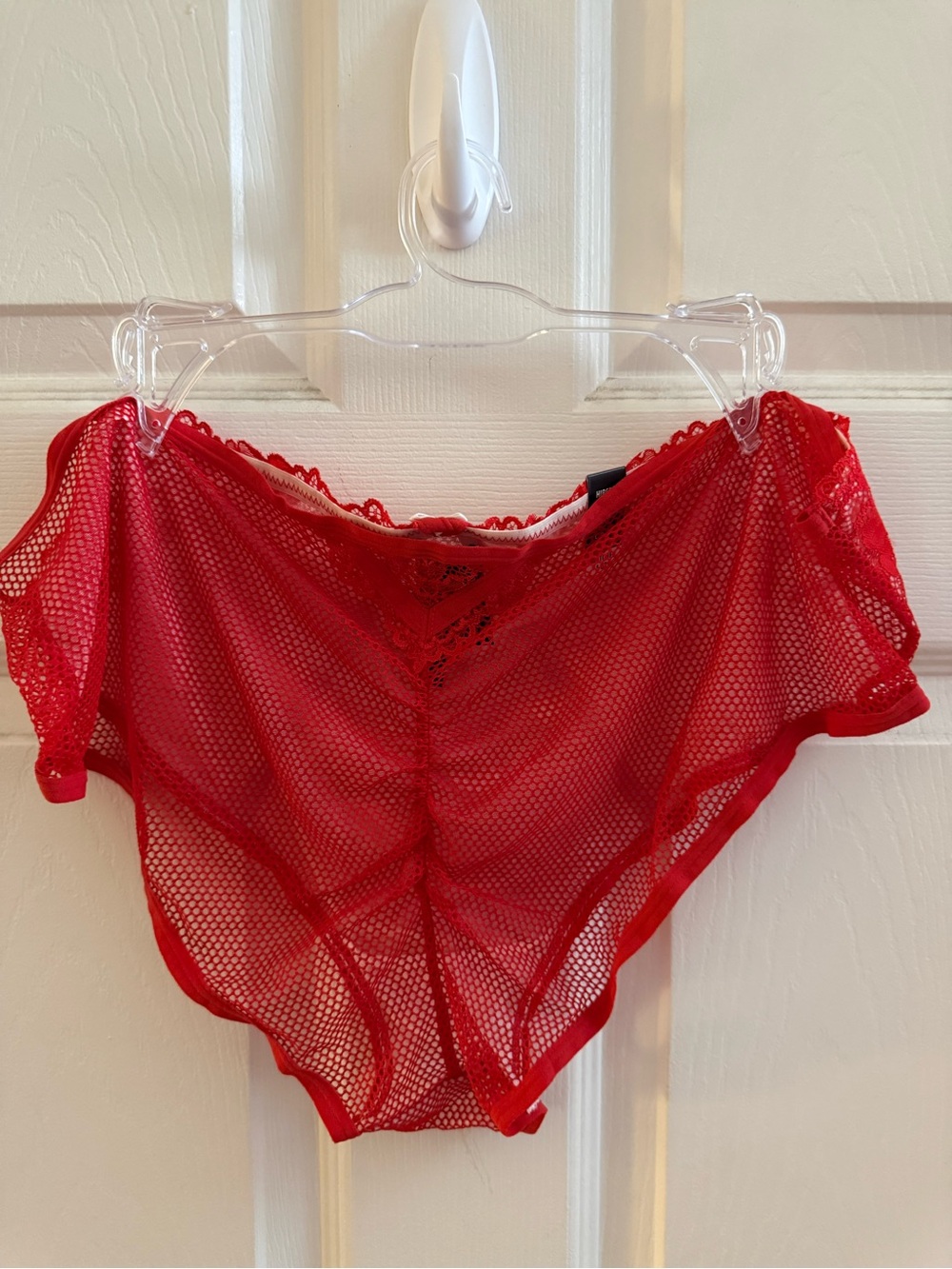 NWT torrid 3/4 red mesh/lace skirt and matching mesh/lace hipster panty set - Picture 7 of 10